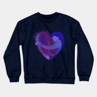 Self hug heart woman - healing is never linear Crewneck Sweatshirt